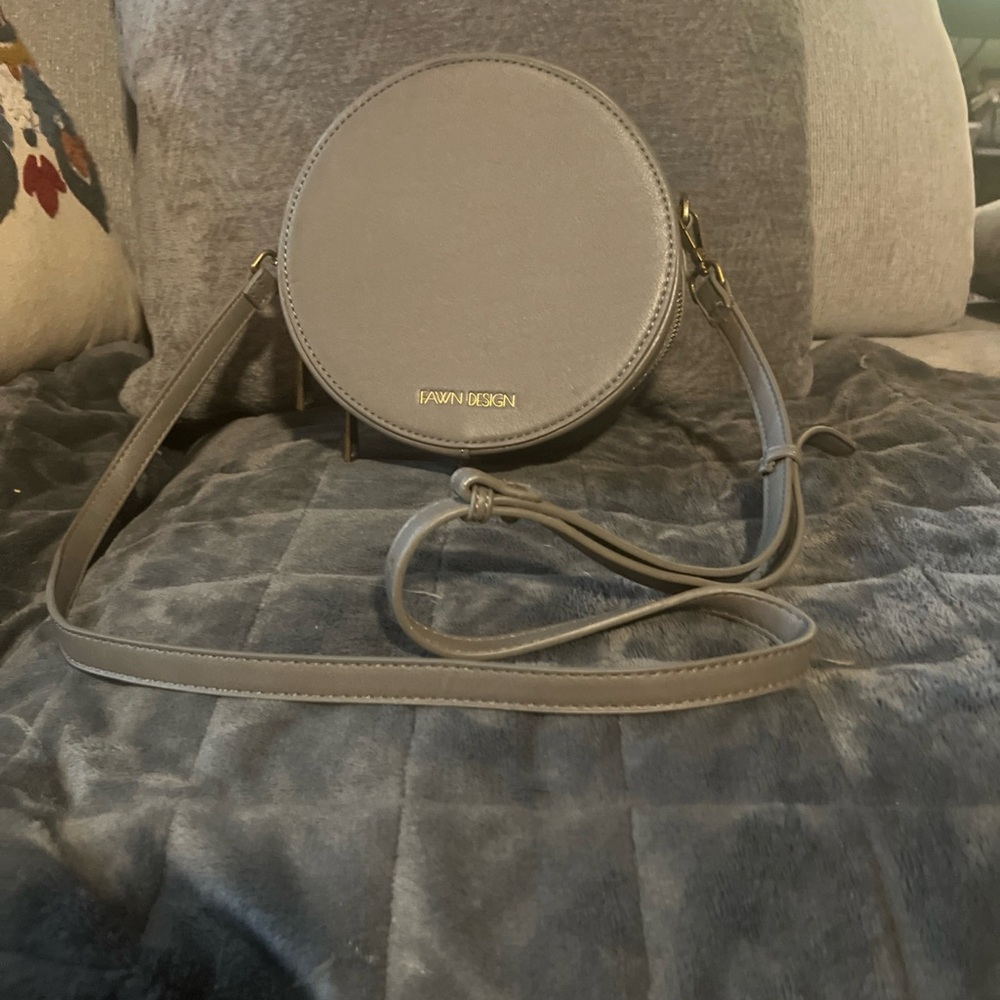 Fawn Design Circular Gray Crossbody Bag